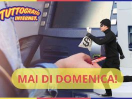 bancomat mai di domenica