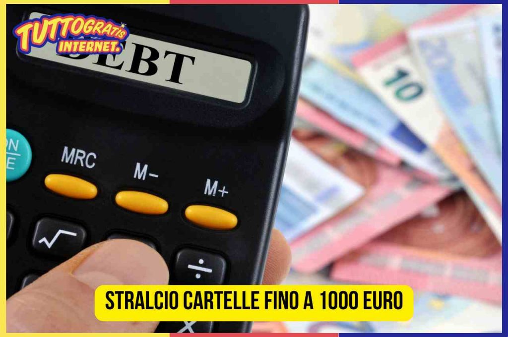 Stralcio cartelle fino a 1000 euro