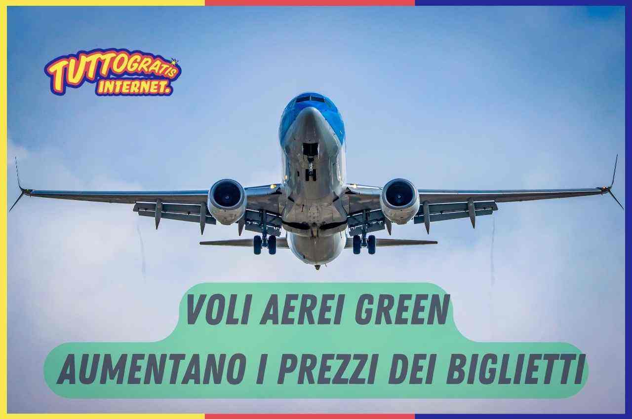Voli aerei green, biglietto