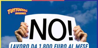 Lavoro 1.800 euro al mese