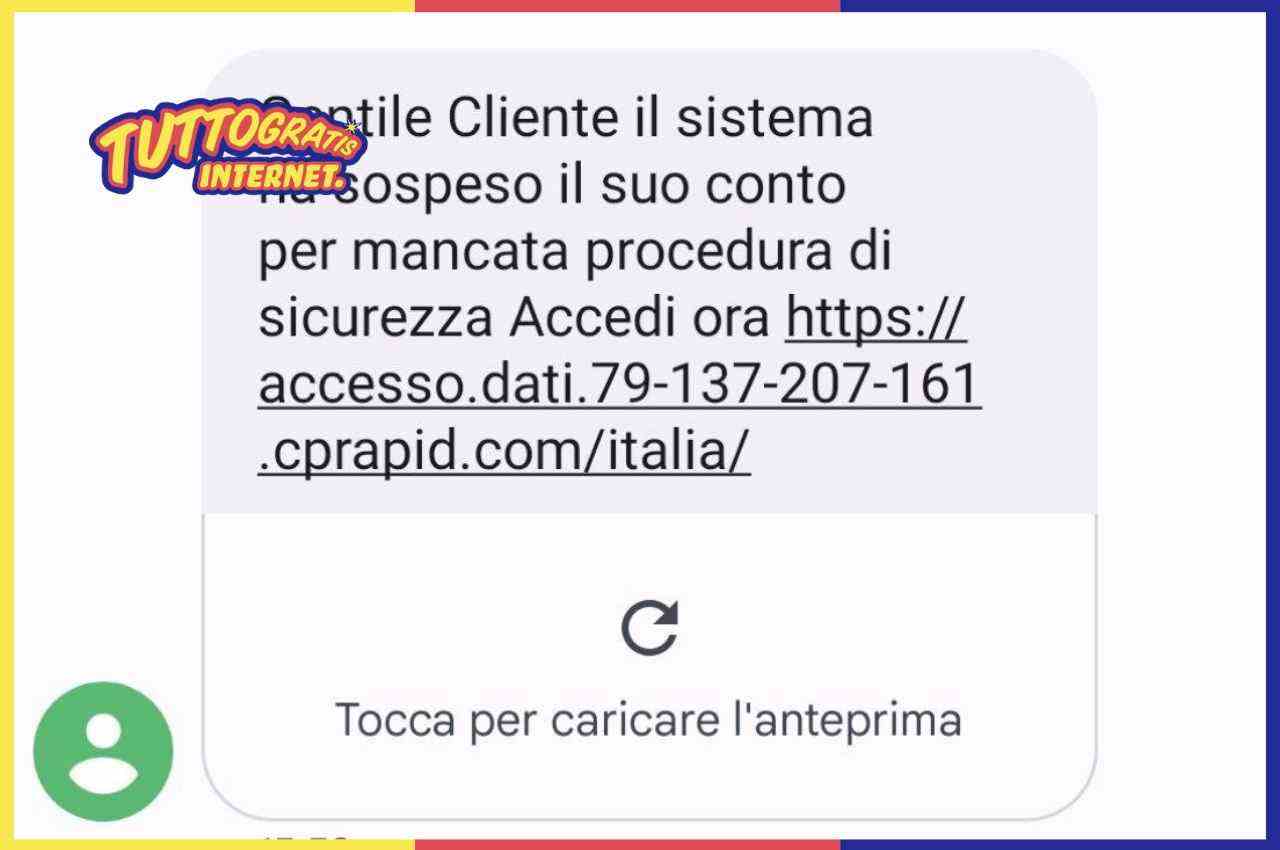 SMS truffa Poste Italiane