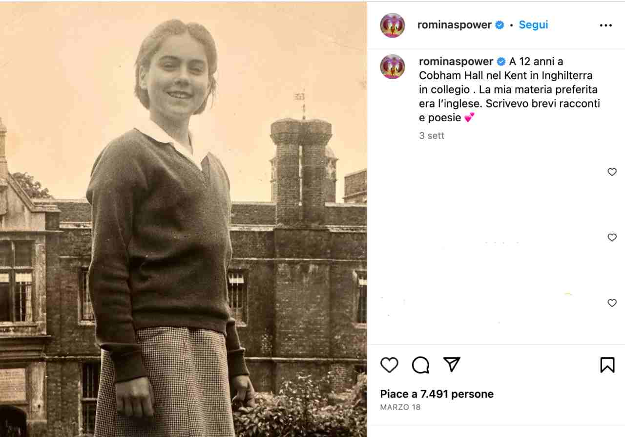Romina Power a 12 anni post Instagram