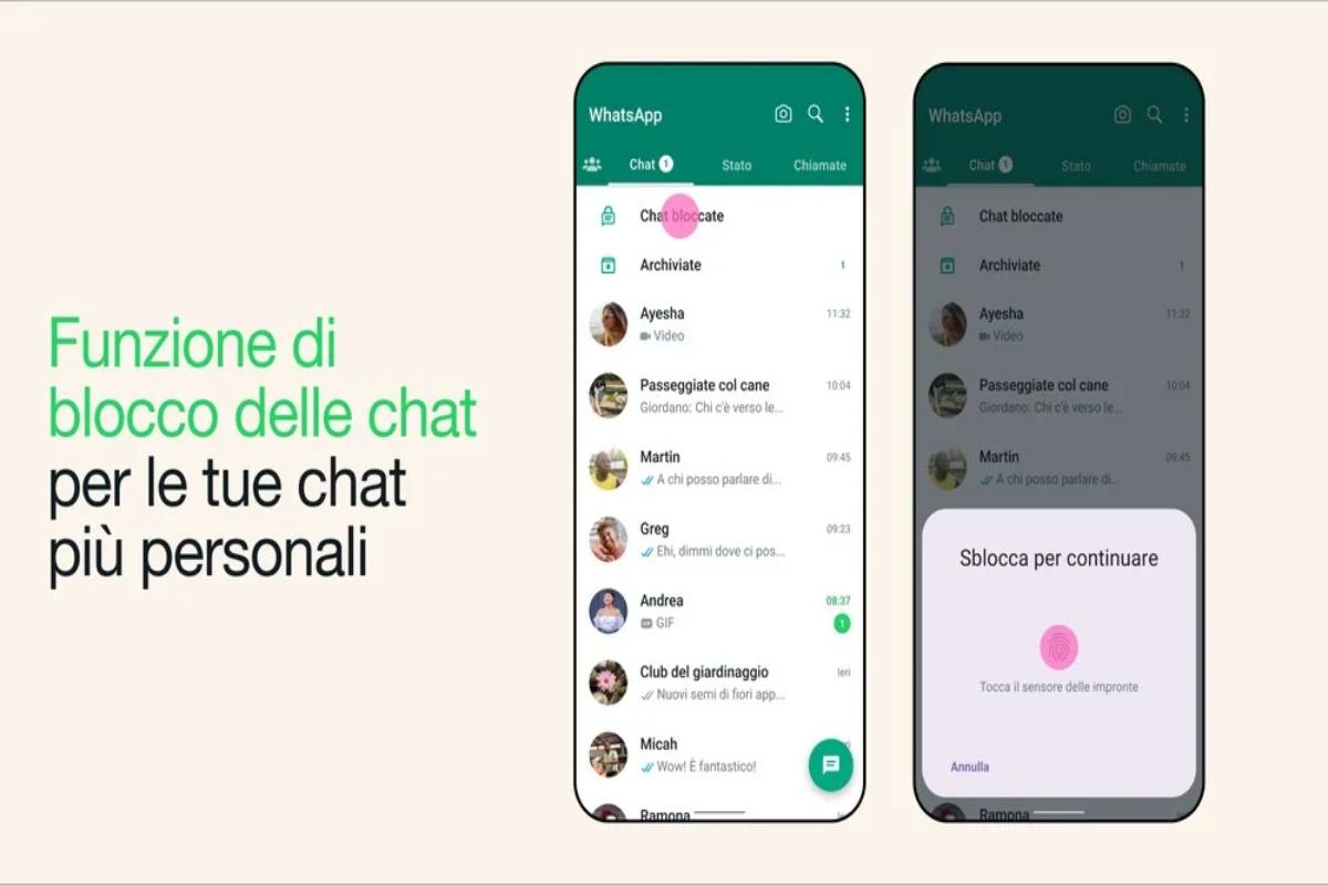 Whatsapp aggiunge il Lucchetto Chat
