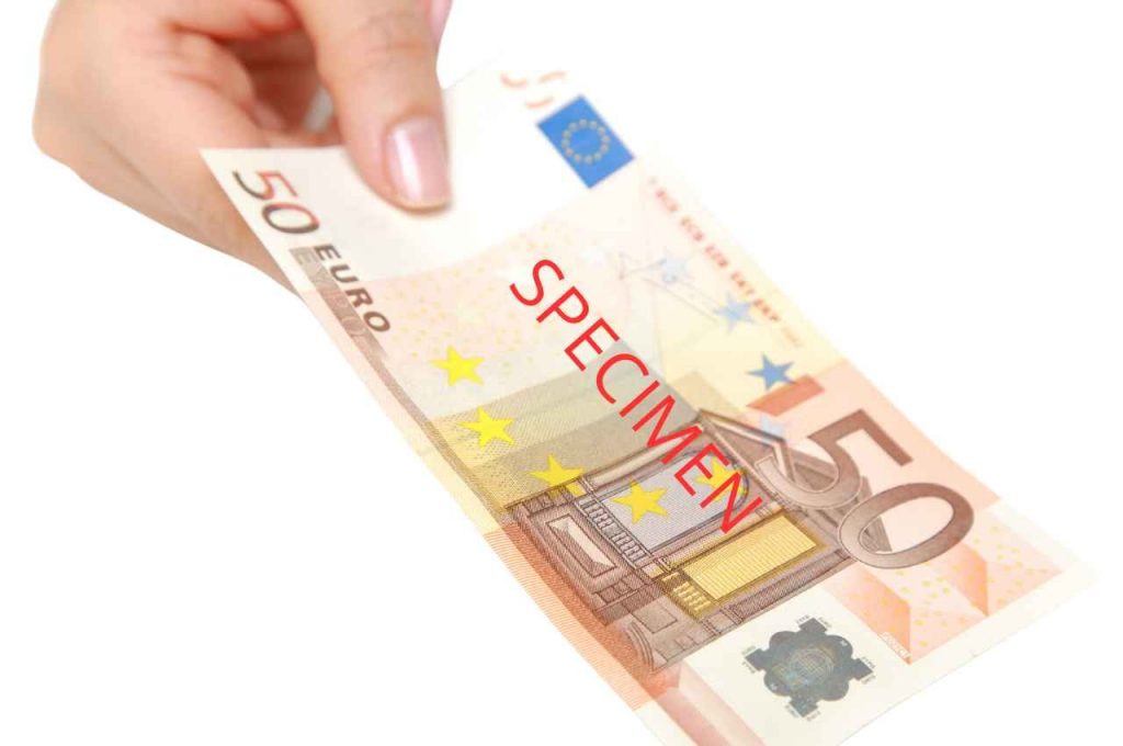 banconota 50 euro specimen