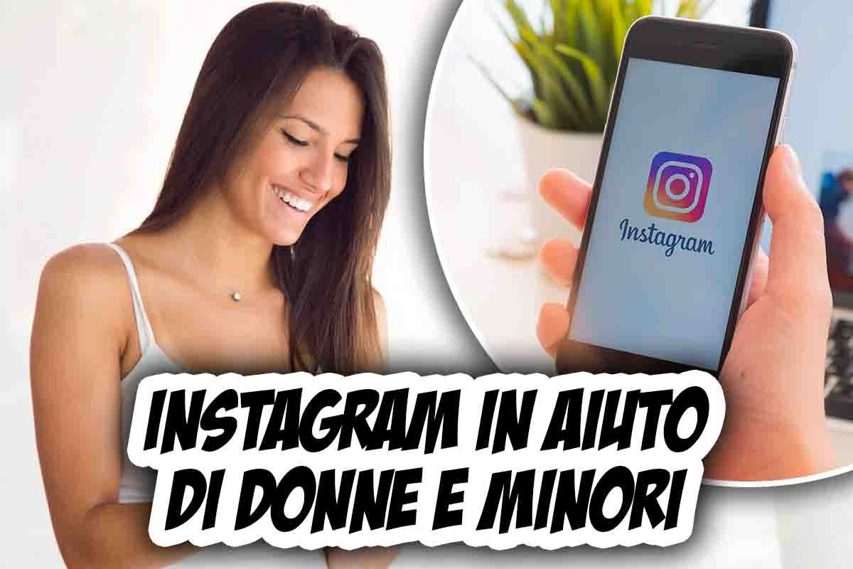 Instagram aiuto donne minori 